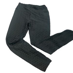 Black honeycomb leggings